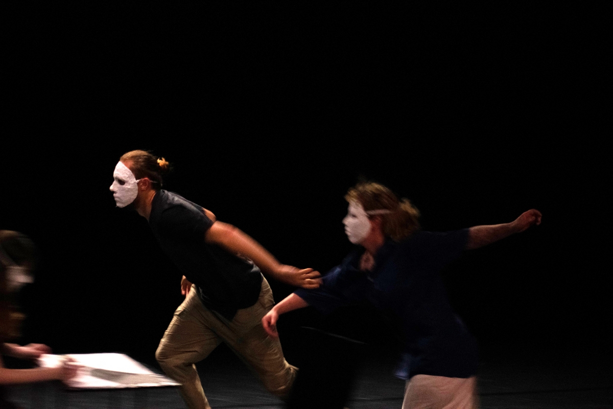 On disparaît dans le bruit. digital photos from the performance of the same name spetacle taken by Hvrenja